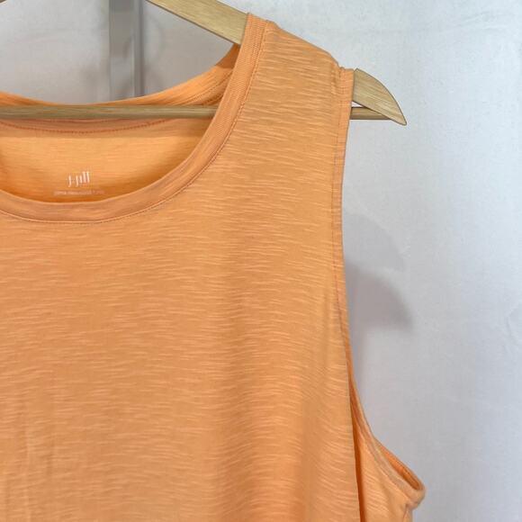 J. JILL Pima Cotton Sleeveless Tunic Tank Top Orange Peach Size XL - Picture 5 of 9